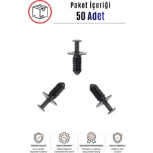SEMECHLER Opel Astra G H Vectra B-C Meriva A-B Corsa C Uyumlu Ön Tampon Alt Klipsi (50 Adet)