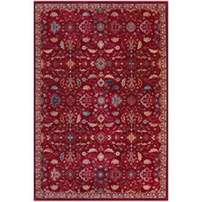 Hoom Rugs Ahlat 2302 Kırmızı Anadolu Desenli Antialerjik Salon Oturma Odası Halısı