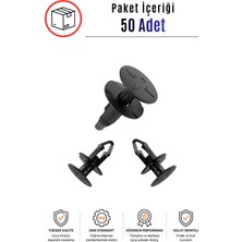 SEMECHLER Renault Clio 4 Megane 3-4 Fluence Nıssan Uyumlu Bakalit Cam Izgara ve Panjur Klipsi (50 Adet)