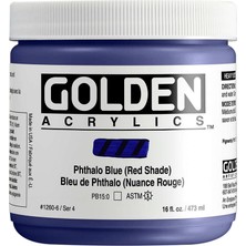 Golden Heavy Body Akrilik Boya 473 ml Seri 4 Phthalo Blue (Red Shade) 1260