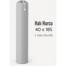 Beylini 40X185 Halı Hurcu 4m2 Sığar Lastikli Nefes Alabilir Kokmaz Tela Lastikli Halı Kılıfı Poşeti Ambalajı Taşınma Çantası Yorgan Çamaşır Yastık Saklama Torbası Gri Renk