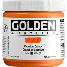 Golden Heavy Body Akrilik Boya 473 ml Seri 8 Cadmium Orange 1070
