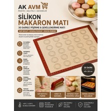 Ak Avm Silikon Makaron Pişirme Matı Yapışmaz Fırın Matı Kurabiye Hamur Açma Matı
