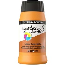 Daler Rowney System3 Akrilik Boya 500 ml Cadmium Orange Light Hue 638