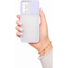 kilifone Xiaomi Redmi 9T Uyumlu Kılıf Sürgülü Kamera Korumalı Mat Lensi Telefon Kılıfı - Lila