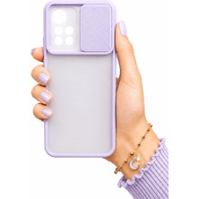 kilifone Xiaomi Redmi Note 11 Pro Plus 5G Uyumlu Kılıf Sürgülü Kamera Korumalı Mat Lensi Telefon Kılıfı - Lila