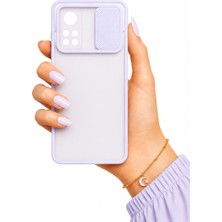 kilifone Xiaomi Mi 10T Pro 5G Uyumlu Kılıf Sürgülü Kamera Korumalı Mat Lensi Telefon Kılıfı - Lila