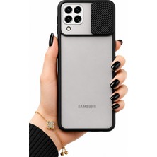 kilifone Samsung Galaxy M32 Uyumlu Kılıf Sürgülü Kamera Korumalı Mat Lensi Telefon Kılıfı - Siyah