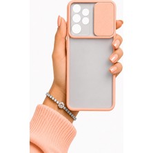 Noktaks Samsung Galaxy A32 4G Uyumlu Kılıf Sürgülü Kamera Korumalı Mat Lensi Telefon Kılıfı - Pembe Açık