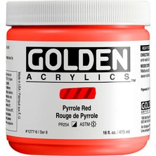 Golden Heavy Body Akrilik Boya 473 ml Seri 8 Pyrrole Red 1277