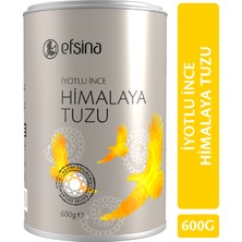 Efsina İyotlu İnce Himalaya Tuzu 600 g Rafine Edilmemiş Tuz