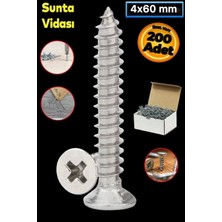 Std S460 Sunta Vidası 4X60 mm Sivri Uçlu Ahşap Mdf Vidası (200 Adet)