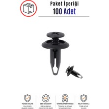 SEMECHLER Peugeot 206 207 301 307 Cıtroen C2 C3 C4 C-Elysee Uyumlu Davlumbaz Tampon Çamurluk Klipsi (100 Adet)
