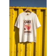 Quzu YTSH02321 T-Shirt Beyaz-Pembe