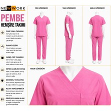 Newwork Zarf Yaka Yazlık Kısa Kol Hemşire Takım