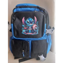 Elaa Aksesuar Çocuk  Stitch 2'li Okul Çanta Seti - Sırt Çantası- Beslenme Çantası