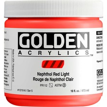 Golden Heavy Body Akrilik Boya 473 ml Seri 5 Naphthol Red Light 1210