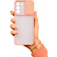 kilifone Samsung Galaxy S22 Plus Uyumlu Kılıf Sürgülü Kamera Korumalı Mat Lensi Telefon Kılıfı - Pembe Açık