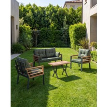 Tu Tienda PAPATYA BAHÇE BALKON MUTFAK TAKIMI 2+1+1+MASA(70*120),YEŞİL