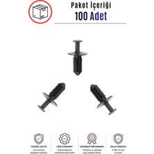 SEMECHLER Opel Astra G H Vectra B-C Meriva A-B Corsa C Uyumlu Ön Tampon Alt Klipsi (100 Adet)