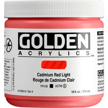 Golden Heavy Body Akrilik Boya 473 ml Seri 9 Cadmium Red Light 1090