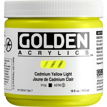 Golden Heavy Body Akrilik Boya 473 ml Seri 7 Cadmium Yellow Light 1120