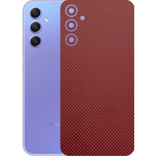 Kapps Samsung Galaxy A34 ile Uyumlu Fiber Serisi Premium Arka Kapak Kaplama(Kenarlar Yoktur!)