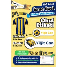 Msticker 190 Adet Kişiye Özel Okul Etiketi Isimli Kalem Defter Suluk Etiket Suya Dayanıklı Etiket Fener