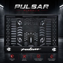 Pulsar Plakalık Motosiklet Plaka Aparatı Premium Tasarım Siyah Dekoratif Plakalık