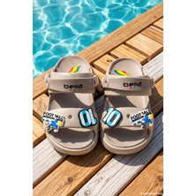 Remsa Çocuk Üst Çıkartma Detay Sandalet Terlik E482-P001 Bej-Camel