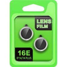 Royaleks Apple Iphone 16E Raze Metal Kamera Lens - Gümüş