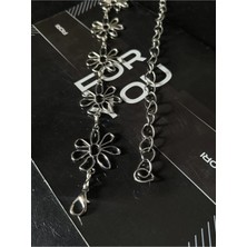 Fiori Papatya Detaylı Kadın Bel Zinciri Bel Kemeri,elbise Kemeri,etek Kemeri,pantolon Kemeri