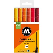 Molotow 127HS ONE4ALL Akrilik Marker Kalem 2 mm 6lı Hot Set 200811