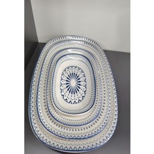 Güral Porselen Dijital 4'LÜ(29CM,24CM,19CM,15CM) Salata,sunum,kayık Tabak