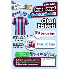 Msticker 190 Adet Kişiye Özel Okul Etiketi Isimli Kalem Defter Suluk Etiket Dayanıklı Etiket Trabzon