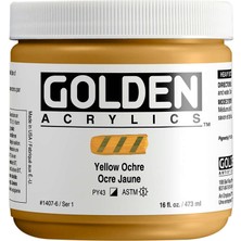 Golden Heavy Body Akrilik Boya 473 ml Seri 1 Yellow Ochre 1407