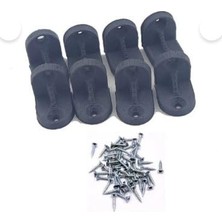 Renas Store Plastik Köşebent, Gri, Mobilya Bağlantı Elemanı, 2 cm x 2 cm x 4 Mm, 8 Adet, Raf ve Dolap Köşe Birleştirme, Mobilya Duvara Sabitleme