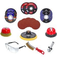 Renas Store BADEM10 Spiral Taşlama Cırt Zımpara Metal Kesici Disk Fırça Seti 37 Parça