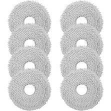 Renas Store Dreame L10S Ultra, X40 Ultra Complete, L10 Prime, L20 Ultra, L10S Pro Ultra, L10S Plus, L10S Pro Robot Elektrikli Süpürge Için 8 Adet Silme Bezi, Mikrofiber Silme Pedi Aksesuar Seti