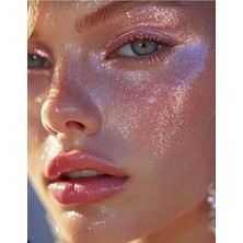 Renas Store Pembe Simli Glitter Jel Far -Yüz ve Vücut Simi, SERASHINEGOZFARI208
