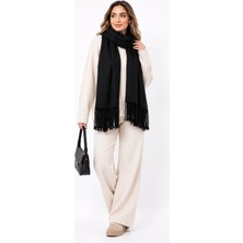 SFG Life Moda Kadın Triko Atkı Püsküllü Yumuşak Dokulu Kışlık Şal Atkı