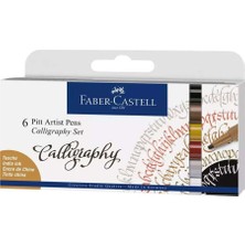 Faber Castell Creative Studio Pitt Artist Pens Kaligrafi Kalemi Seti 6lı 16 75 06
