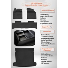 Sahler Tog T10X 2023+ Uyumlu 4.5d Havuzlu Paspas ve Organizer 3D Rizline Premıum Bagaj