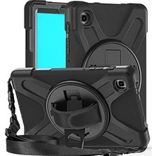 Renas Store Zore Galaxy ile Uyumlu Tab A7 Lite T225 Defender Tablet Silikon Siyah