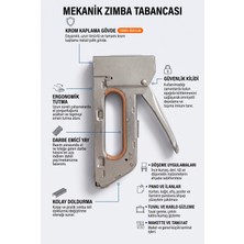 Metal Mekanik Zımba Tabancası - Döşeme Kumaş ve Pano Afiş Zımbalama Makinesi