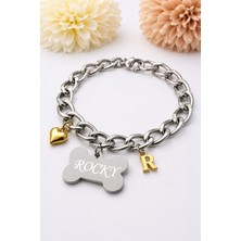 Store Gümüş Zincirli Köpek Tasması Isimli Künye Köpek Kedi Künyesi Isimli Köpek Tasması Kedi Tasması