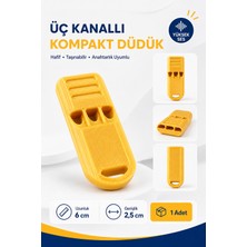 Milena Life Deprem ve Acil Durum Düdüğü 3 Kanallı Sarı Düdük, Hayatta Kalma Survival Kamp Spor Düdüğü, Anahtarlık Uyumlu Taşınabilir 1 Adet