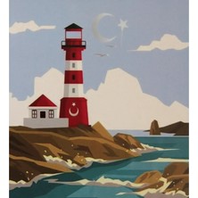 Magic Art Sayılarla Boyama Tuval 40X50 cm Deniz Feneri
