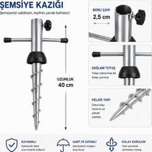 Nalbur Bakkal Metal Plaj Şemsiye Sabitleme Kazığı Şemsiye Kazığı