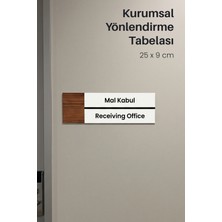 Mal Kabul Ofis Oda Kapı Isimliği Yönlendirme Tabelası Levhası 25X9CM